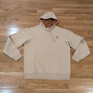 Ariat Men's Tan Hooded Sweatshirt Large